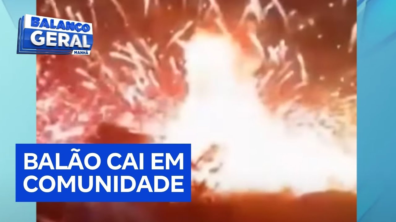 Balão explode em comunidade assusta moradores e deixa feridos