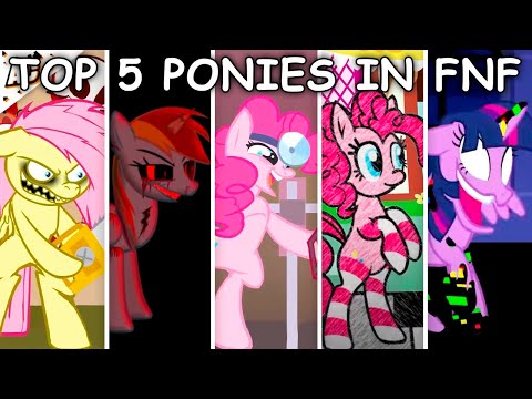 Top 5 Ponies in Friday Night Funkin' - VS Pinkie Pie, Fluttershy, Rainbow.EXE, Antaponist