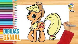 Cómo Dibujar a APPLEJACK de My Little Pony Paso a Paso | Dibujo fácil para niños