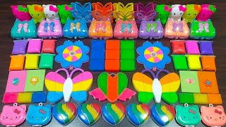 Mixing clay with homemade slime into glossy slime ! Relaxing slime video ! Alex slime