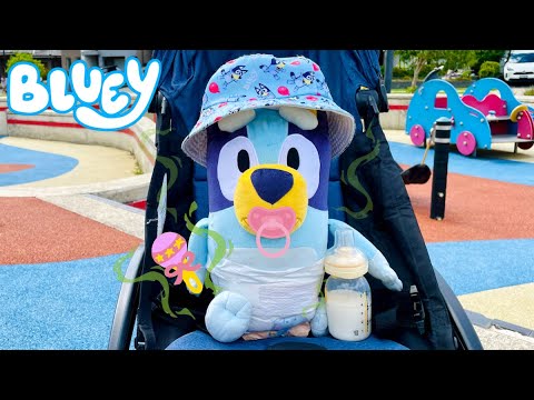 Baby BLUEY Stinky Nappy at the Playground 💩 | Pretend Play with Bluey Toys | Bunya Toy Town