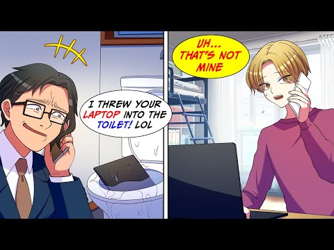 My former boss joins my company and tries to destroy my laptop while I'm sick at home... [Manga Dub]