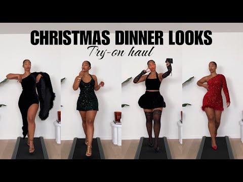 CHRISTMAS DINNER LOOKS | BLING, VELVET AND DRAMA ft @FashionNova