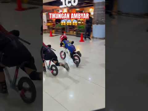TIKUNGAN AMBYAR 😱#shortvideo #balancebike #pushbike