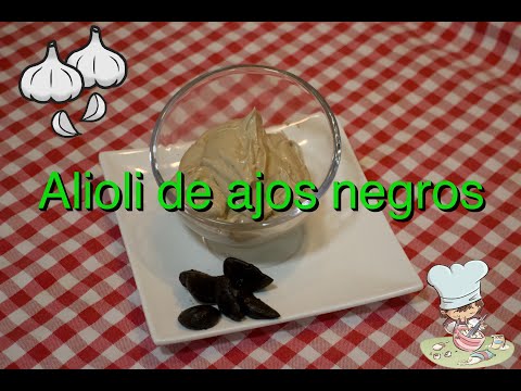 Te enseño una salsa muy especial 🤤 alioli de ajo negro, receta de ajo 🧄 aceite negro, riquísimo