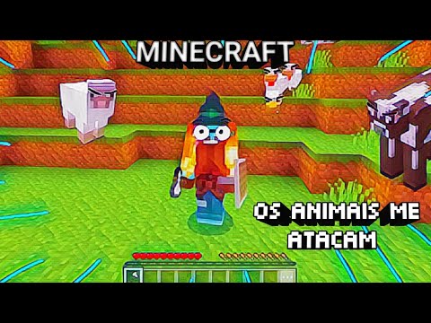 Zerando Minecraft, mas os animais me atacam parte 2 #minecraft #memes #risadas