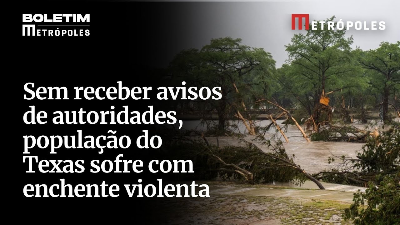 Sem receber avisos de autoridades população do Texas sofre com enchente violenta