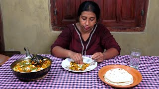 Shakshouka Recipe ❤️ I made Shakshuka & Soft Thin Roti for Dinner | Village Dinner Recipe