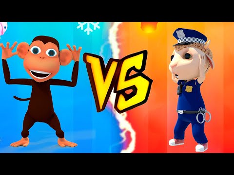 Monkeys vs. Police Officer – Funny Kids Pranks! 🐵🚔💡Dolly and Friends