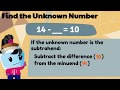 Finding the Unknown Number in Addition and Subtraction