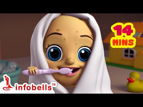 ஸ்கூலுக்கு லேட்டாச்சு உருளைக்கிழங்கு செல்லக்குட்டி | Tamil Rhymes | Infobells #tamilrhymes