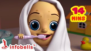 ஸ்கூலுக்கு லேட்டாச்சு உருளைக்கிழங்கு செல்லக்குட்டி | Tamil Rhymes | Infobells #tamilrhymes