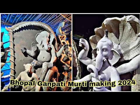 🙏Bhopal Ganpati Murti making  || lalghati 2024 || biggest pandal in Bhopal #bhopal