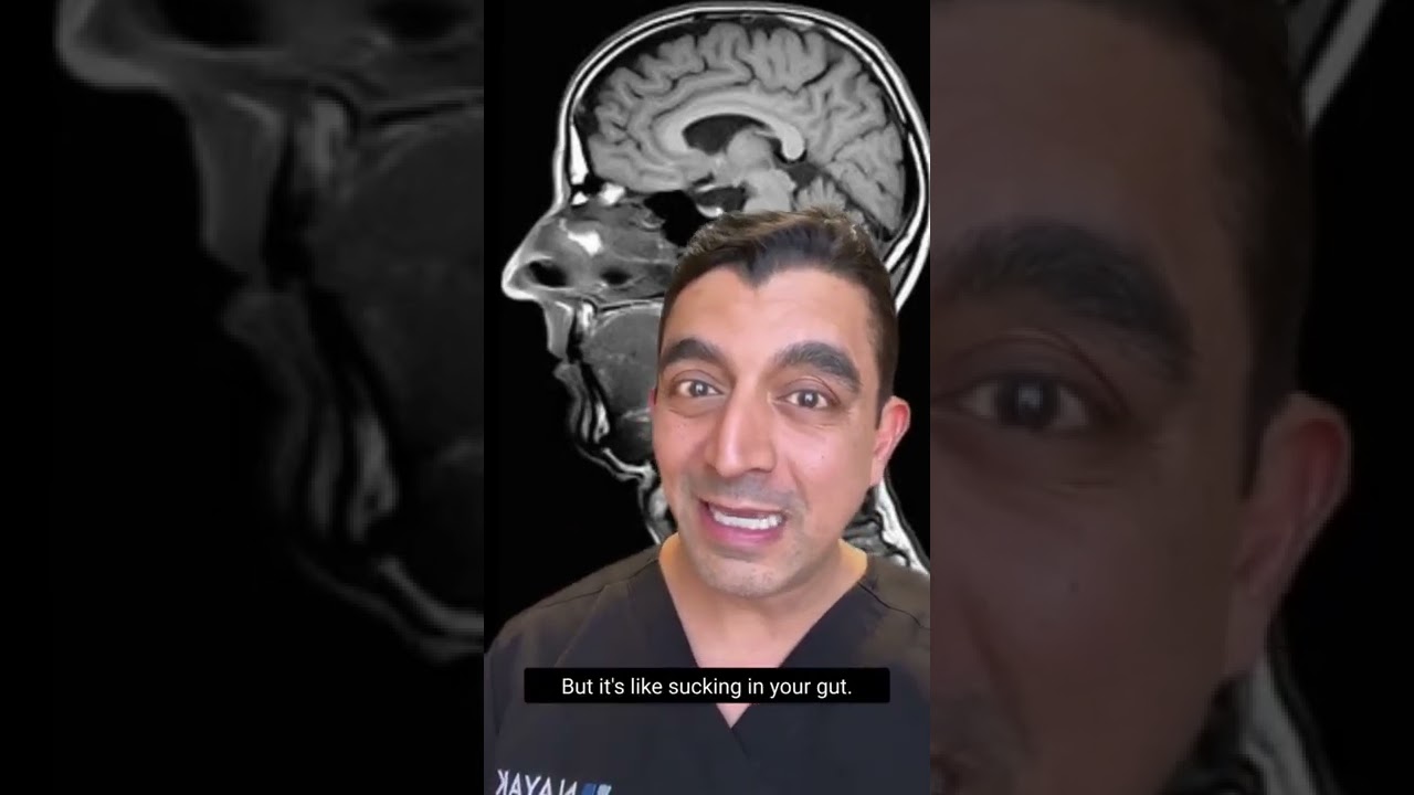 Doctor explaining brain and gut connection.