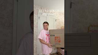 Pack up my closet with me!🩷📦 | #packingvlog #movingvlog #movewithme #packwithme