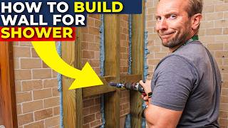 HOW TO BUILD WALL FOR SHOWER + fit hot and cold water pipes