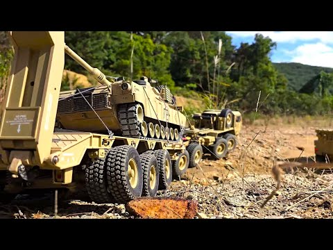 HG P602 & P801& P806 Trailer + Heng Long Abrams Tank #rc #offroad #asmr #automobile #8x8 #truck