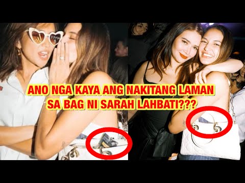 NAPAISIP ANG NETIZENS KUNG ANO ANG IBIG SABIHIN NG NAKITANG LAMAN NG BAG NI SARAH LAHBATI. #trending