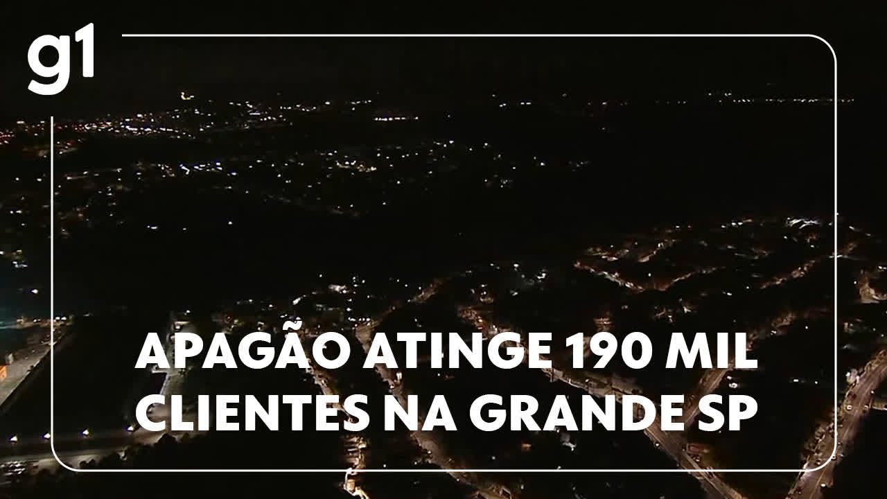 Apagão atinge 190 mil cleintes na Grande SP