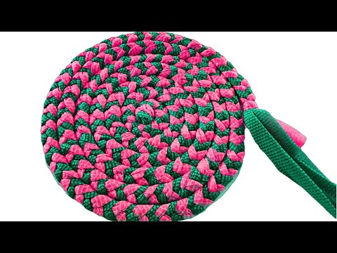 ना सिलाई,ना बुनाई,ना क्रोशिया/इस नई ट्रिक से पायदानबनाए/Doormat making at home/paydan banane design.