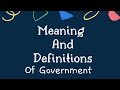Understanding Government Functions and Concepts