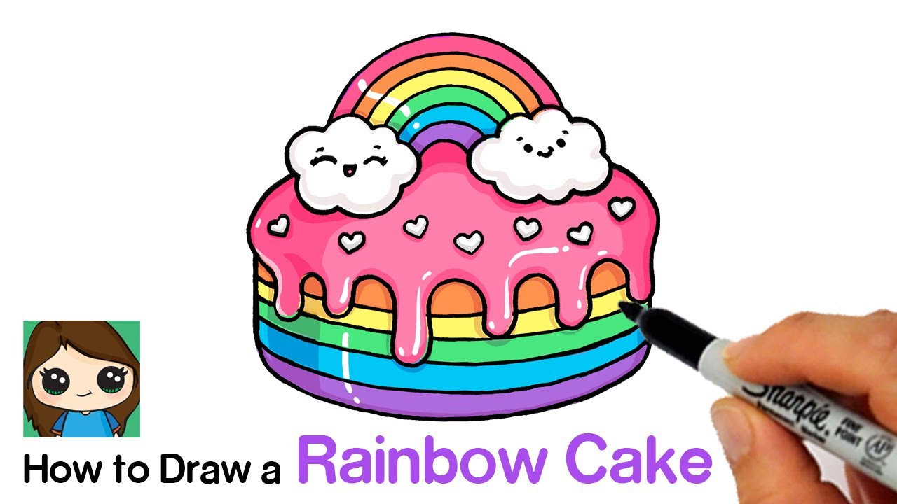How to Draw a Rainbow Cake Moriah Elizabeth