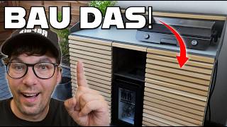 Outdoor Kitchen aus HOLZ selber bauen mit 3,84 kw/h Speicher I MrHandwerk
