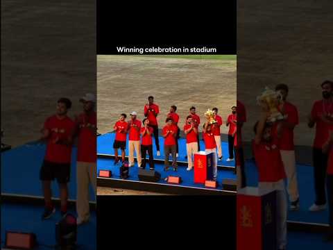 Winning celebration in chinnaswamy stadium โค๐ฅบ#viratkohli #cricket #cricketshorts #rcb #shorts