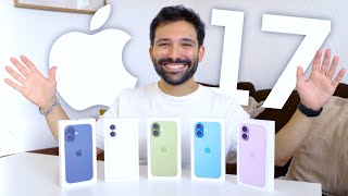 iPhone 17, UNBOXING de COLORES 🖤🤍💚🩵💜