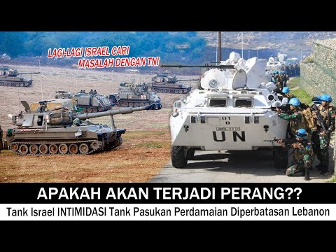 Lagi-Lagi Tank Israel Intimidasi Tank Tentara Militer Indonesia Diperbatasan Lebanon | Jet Tempur
