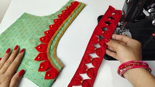Very unique 😍 blouse back neck design || cutting and stitching neck blouse design || blouse design