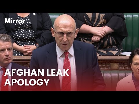 IN FULL: John Healey offers 'sincere apology' for £7bn Afghan data leak