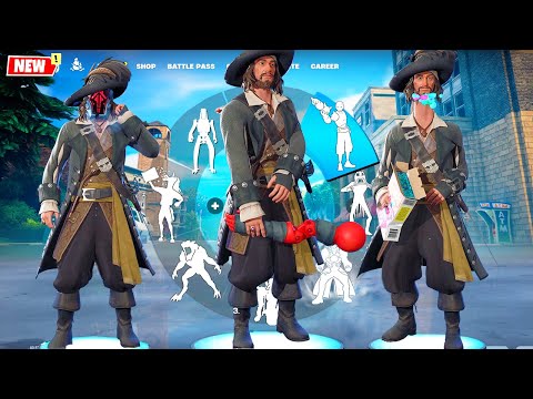 CAPTAIN BARBOSSA doing All Funny Built-In Emotes | Fortnite x Pirates of the Caribbean