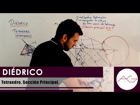 Diédrico: Tetraedro - Sección Principal - Poliedros - Sistema Diédrico ...