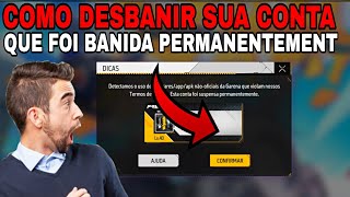 COMO DESBANIR SUA CONTA QUE FOI BANIDA PERMANENTEMENTE PELA GARENA FREE FIRE 2024 Atualizado 😮