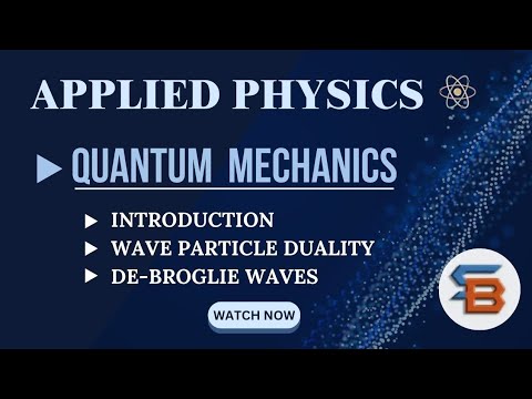 Quantum Mechanics - Introduction , Wave Particle Duality and de-Broglie waves