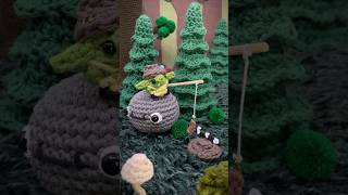 Chumb Buckley likes to fly fish 🎣💩 Crocheted Goblin Amigurumi
