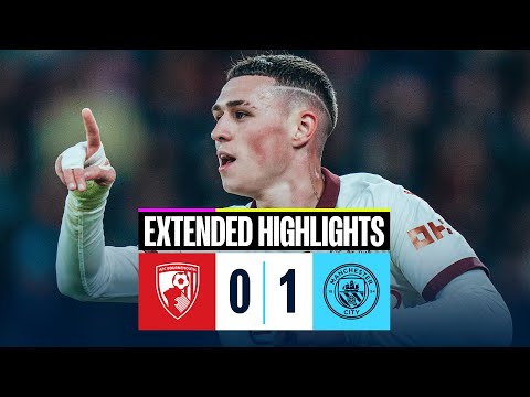 EXTENDED HIGHLIGHTS | Bournemouth 0-1 Man City | Foden's goal wins the match!