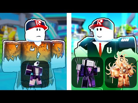 НУБ и ПРО в Roblox Toilet Tower Defense