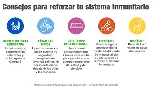 ¡Cuídate de las infecciones! Aprende reforzar tus defensas