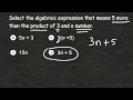Algebraic Expressions and Operations
