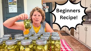 RuthAnn's CRISPY Hamburger Dill Pickles, Canning Recipe for Beginners 
