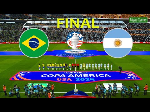 BRAZIL vs ARGENTINA - Copa America 2024 Final | Full Match All Goals | Live Football Match