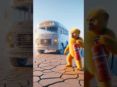 ice bus and yellow monkey, dadi #ai #ShorthouseAI