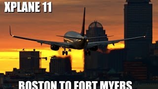 XPlane 11: Boston to Fort Myers