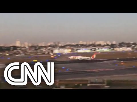 Avião decola pouco antes do fim da pista em Congonhas | JORNAL DA CNN