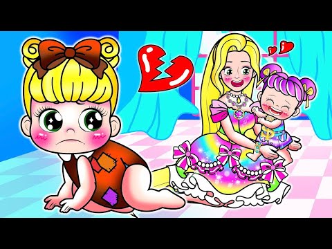 [🐾paper diy🐾] Rapunzel and Elsa Rich Mother Doesn't Love Poor Daughter - Rapunzel Compilation