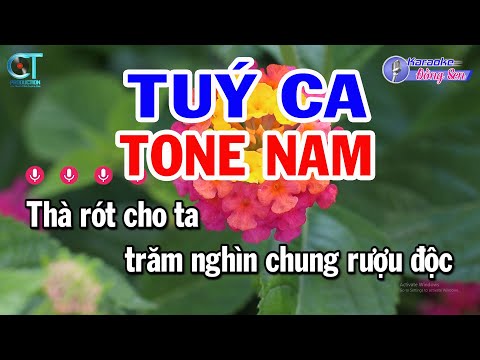 Karaoke Túy Ca Tone Nam ( Em ) Nhạc Sống Phối Mới || Karaoke Đồng Sen