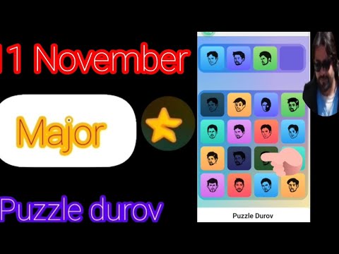 11 November Major puzzle durov Solved Today / Major Daily combo cards 9 November Major puzzle durov