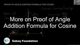 More on Proof of Angle Addition Formula for Cosine
